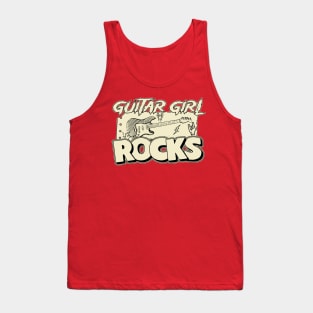 Guitar Girl Rocks Tank Top